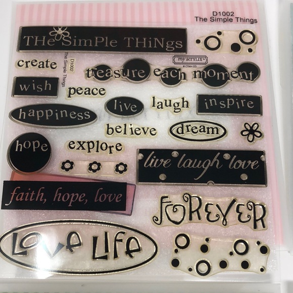 CTMH stamp bundle of 4 My Acrylix sets - Picture 2 of 6